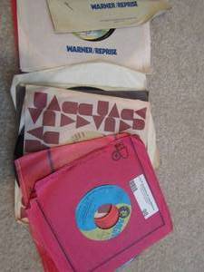 lot 98 image: Lot of 12 vinyl records 45s golden ribbons, papa, Jim Stafford and more
