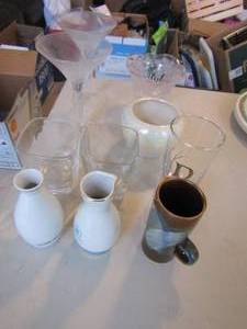 lot 154 image: lot- 2 wine glasses, 2 crown royal glasses, espresso cup
