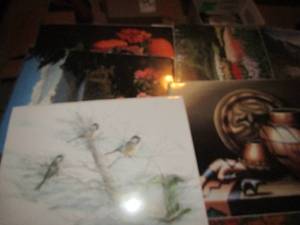 lot 181 image: Various Cardboard prints from Korea all new wrapped in plastic, forrest flower pots and more