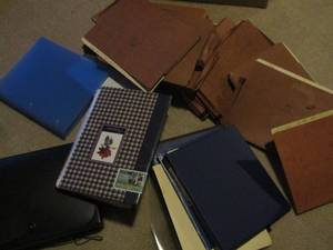 lot 195 image: Assorted file folders, binders and photo album