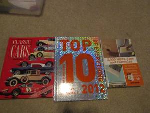 lot 198 image: Top 10 of everything box, classic car book by Roger Hicks and 2000 hints and tips