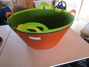 lot 20 image: 4 large multi color party tubs all new