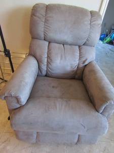lot 214 image: Lazy boy dark gray rocking recliner