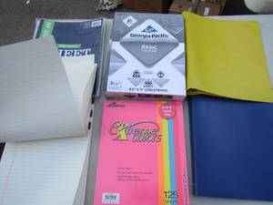 lot 49 image: Printer paper, dividers, notepads, and more