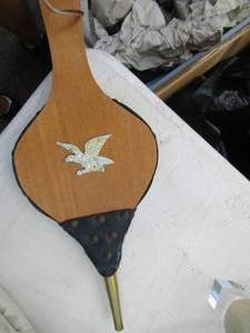 lot 73 image: Fireplace bellow with Eagle emblem