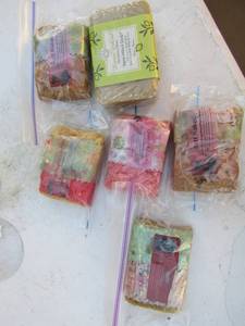 lot 80 image: Handmade hand soap- lemon, verbena, jade and butt naked