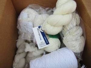 lot 91 image: Box of kettle yarn made in Peru (used to dye your own colors