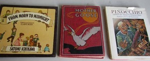 lot 103 image: Childrens books- From morn to midnight, Pinocchio, mother goose and paperback books