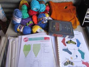 lot 112 image: Cascade yarns, modern baby yard, knitting patterns and needles and more