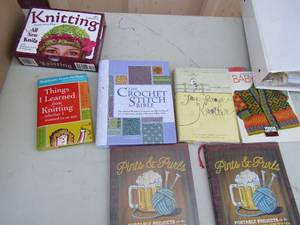 lot 145 image: Lot of knitting books - PINTS & PURLS,  KNITTING, CCROCHET STITCH BIBLE, THINGS I LEARNED ...