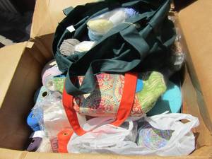 lot 159 image: Box of assorted yarn skeins