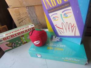 lot 168 image: Games- Cribbage, Taboo, Scattergories bible edition