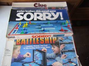 lot 169 image: Games- Clue, sorry, and battleship
