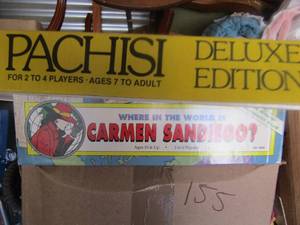lot 171 image: Tickle monster book, Where in the World is Carmen Santiago, Deluxe edition Parcheesi