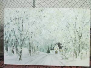 lot 57 image: Winter Art on stretched canvas