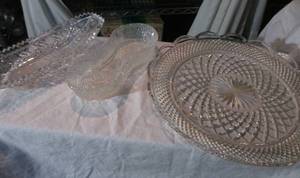 lot 65 image: Wexford platter and other misc glasswares