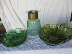 lot 91 image: Misc Green Decor Items in Styles as shown