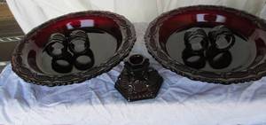 lot 95 image: Avons Cape Cod, Ruby Red Glassware Types as Shown in Pictures