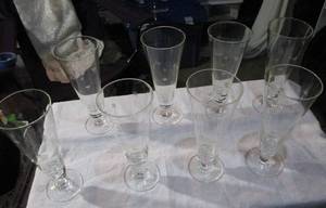 lot 179 image: Javit Crystal Pilsner glasses with Star pattern