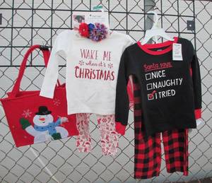 lot 187 image: Boy and Girl Holiday Pajama Sets