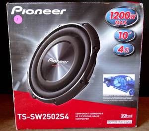lot 1 image: PIONEER A-Series 10 Subwoofer with Dual 4 Voice Coils - TS-A250D4 $$$
