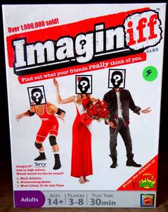 lot 9 image: Imagine Iff Card Board Game 3-8 Players Ages 14-Adult Mattel 2010 - NIBSEALED