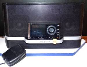lot 12 image: SiriusXM Satellite Radio Portable Speaker Dock Boombox System w Onyx & Amtenna