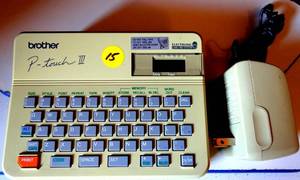 lot 15 image: Brother P-Touch III Model PT-10 Label Maker wPower Supply
