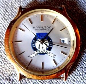 lot 19 image: RARE HAMILTON MASTERPIECE KEDS 75 YEARS WATCH #9234 $$$