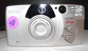 lot 48 image: Canon Sure Shot 85 Zoom SAF 35mm Film Point & Shoot Camera 38-85mm