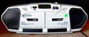 lot 82 image: Califone 2395 AV-02 Dual Cassette CD Radio Boombox - $$$