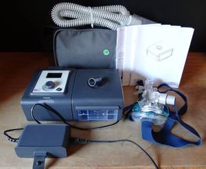 lot 128 image: Respironics System One REMstar Auto  CPAP Machine with Accesories as shown - WORKS $$$