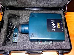 lot 190 image: BIG $ ITEM - Proxima UltraLight LX1 3 LCD projector  - WORKS IN HARD STORAGE ROLLER BAG