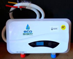 lot 195 image: ECOSMART TANKLESS WATER HEATER - APPEARS UNUSED $$$