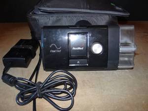 lot 248 image: ResMed Airsense 10 Autoset CPAP Machine with Humidifier wCase - TESTEDWORKS $$$