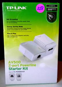 lot 258 image: TP-LINK AV500 Pass Through Powerline Starter Kit Model # TL-PA4010P