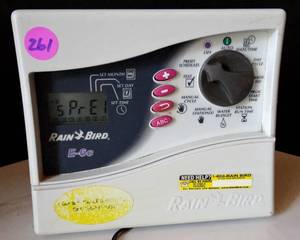lot 261 image: Rain Bird E-6C Lawn Sprinkler Control 6 Station - POWERS ON