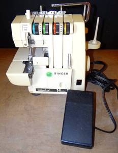 lot 265 image: Singer Ultralock 14U34B Serger Sewing Machine With Pedal Powercord - PEDAL TESTED WORKS $$$