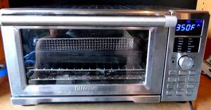 lot 329 image: NuWave 20802 Bravo XL Air Fryer Toaster Oven Digital Display Stainless Steel - WORKS $$$