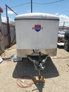 lot 1 image: 2017 Patriot 5 x 8 enclosed trailer, has side door, rear ramp, 2 ball, have title, good tires, has spare