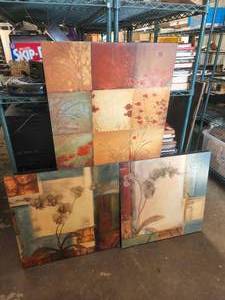 lot 113 image: Wall Art - 3 pieces - 27 by 27