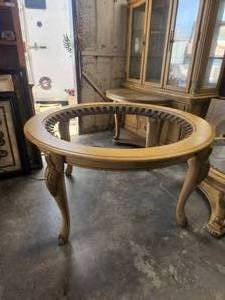 lot 180 image: Kitchen table  needs center glass