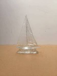 lot 8 image: Waterford crystal sailboat - 9 inches tall