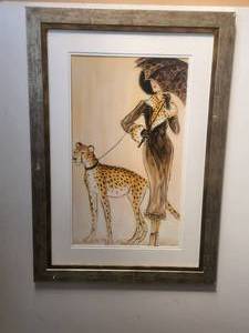 lot 123 image: Wall art - no glass