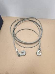 lot 226 image: Steel cable with hooks on each end