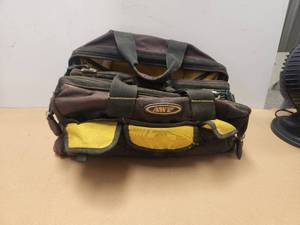 lot 246 image: Cloth tool bag with contents