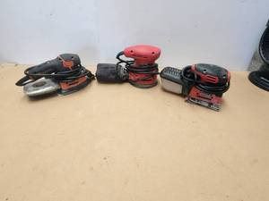 lot 190 image: Selection of 3 electric sanders