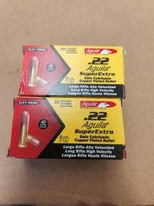 lot 13 image: 2 boxes of .22 shells - 50 shells per box