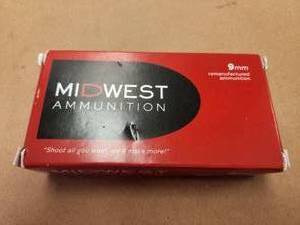 lot 11 image: Box of 9mm - 50 rounds by Midwest