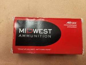 lot 46 image: Box of .40 S&W by Midwest - box of 50
